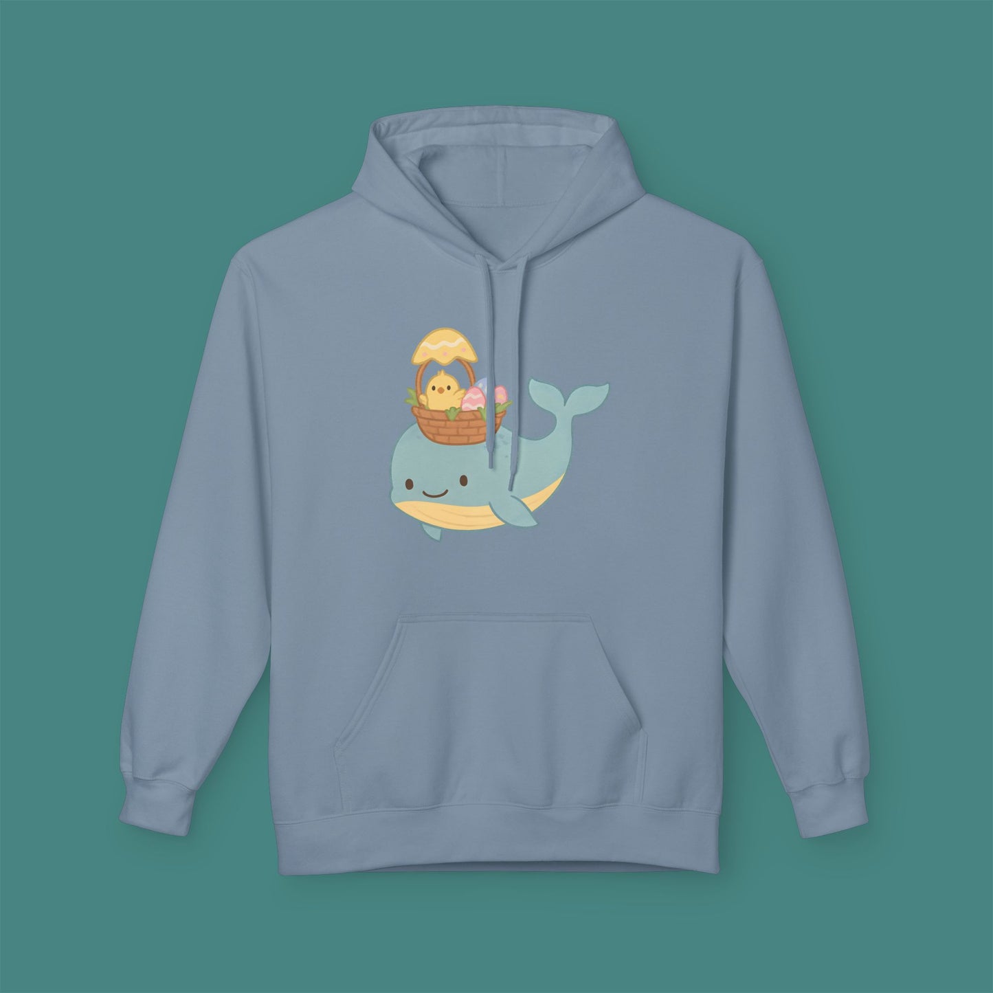 Easter Whale Fleece Unisex Hoodie