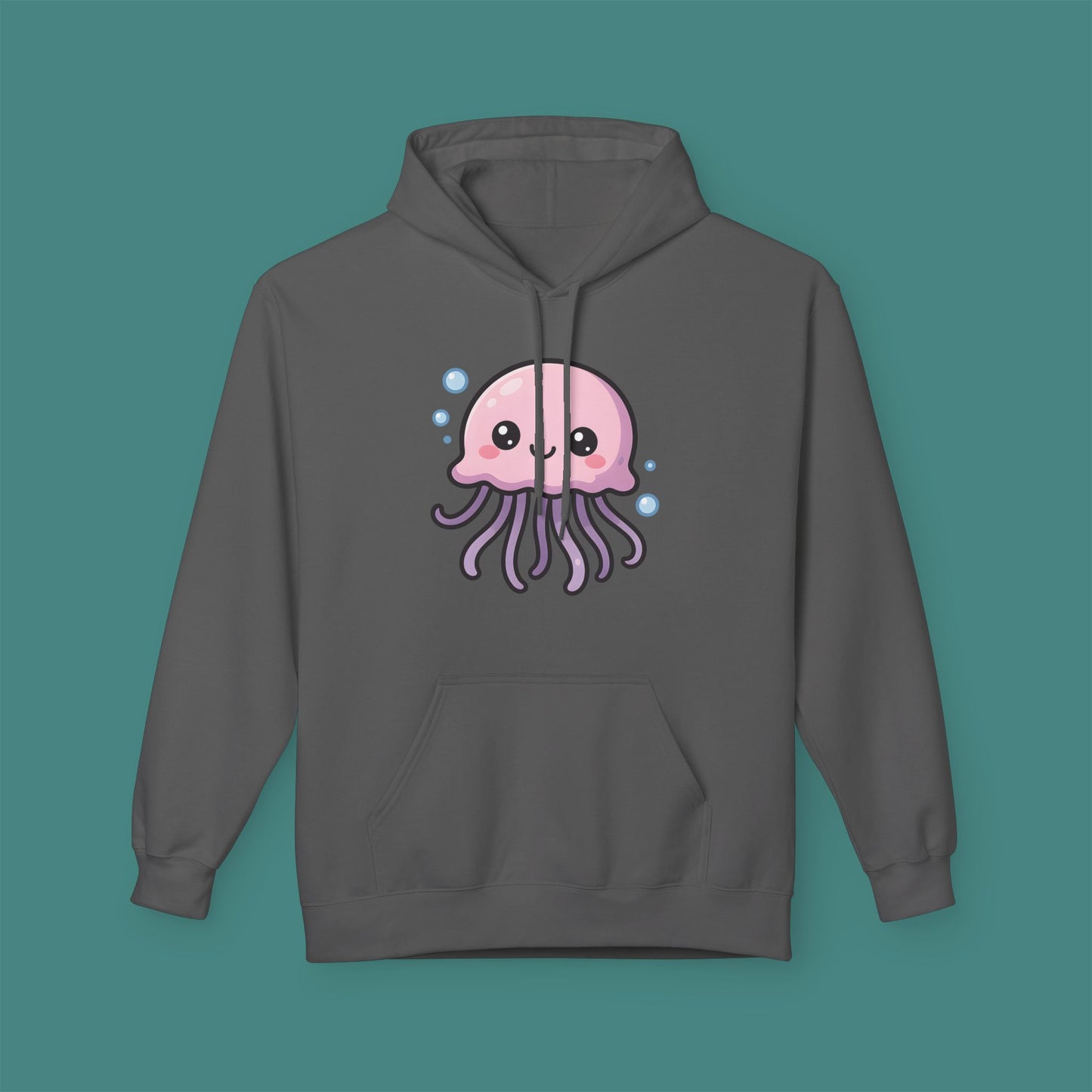 Cartoon Cute Jellyfish Fleece Unisex Hoodie
