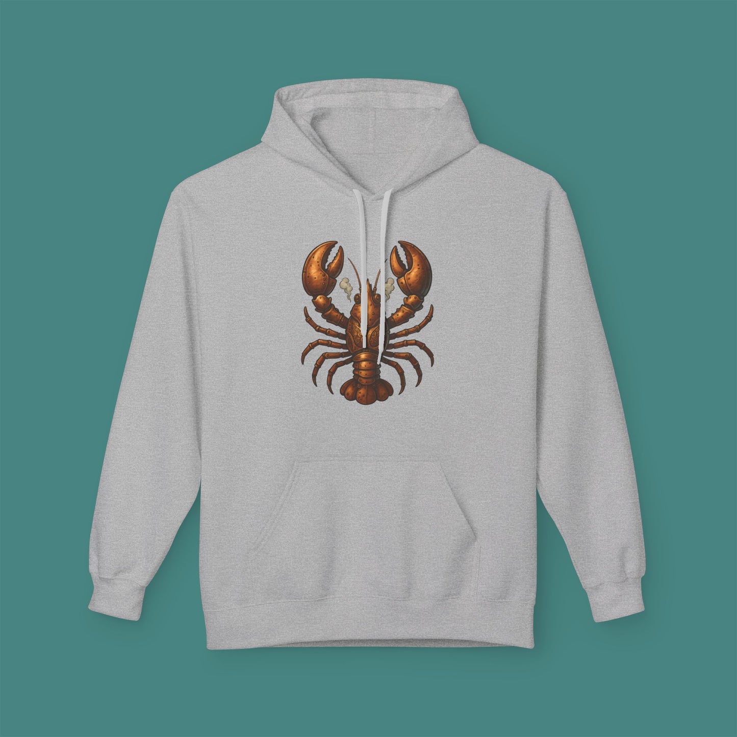 Steampunk Mechanical Lobster Fleece Unisex Hoodie
