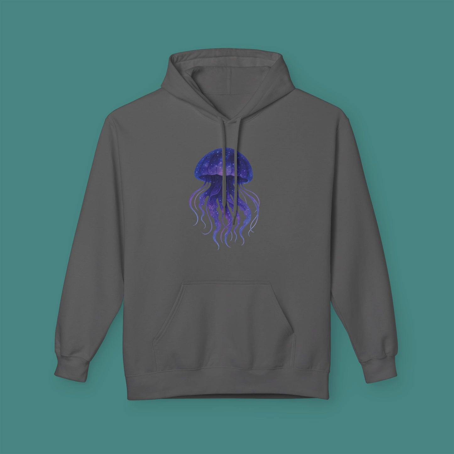 Cosmic Galaxy Jellyfish Fleece Unisex Hoodie