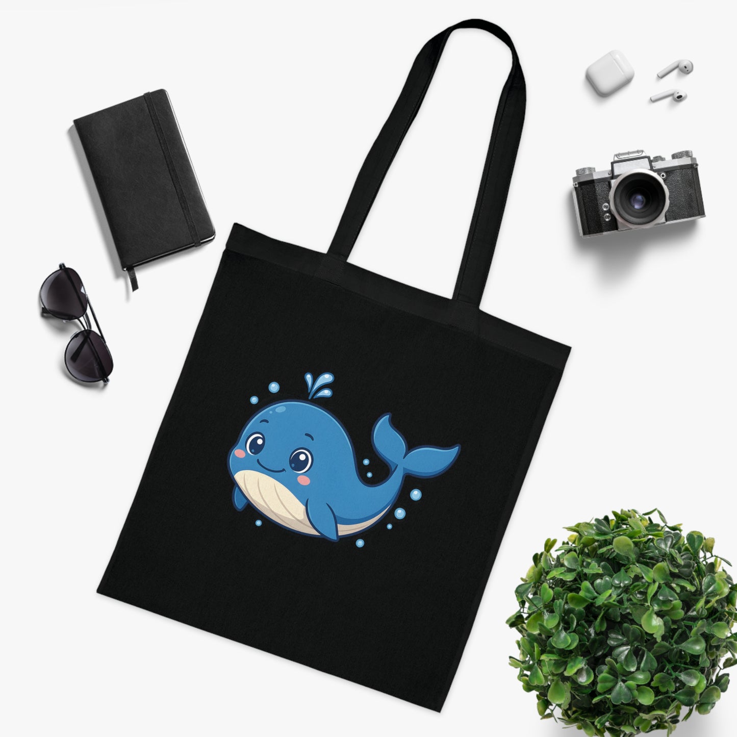 Cartoon Cute Whale Tote Bag