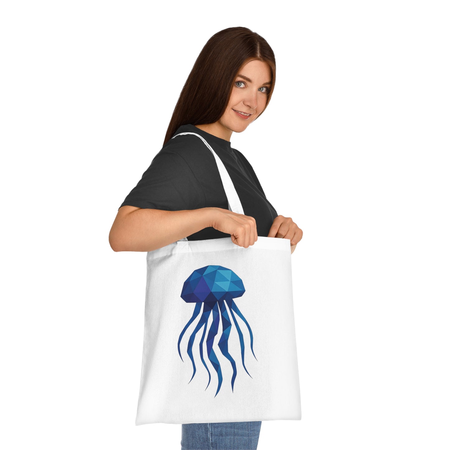 Geometric Polygon Jellyfish Tote Bag