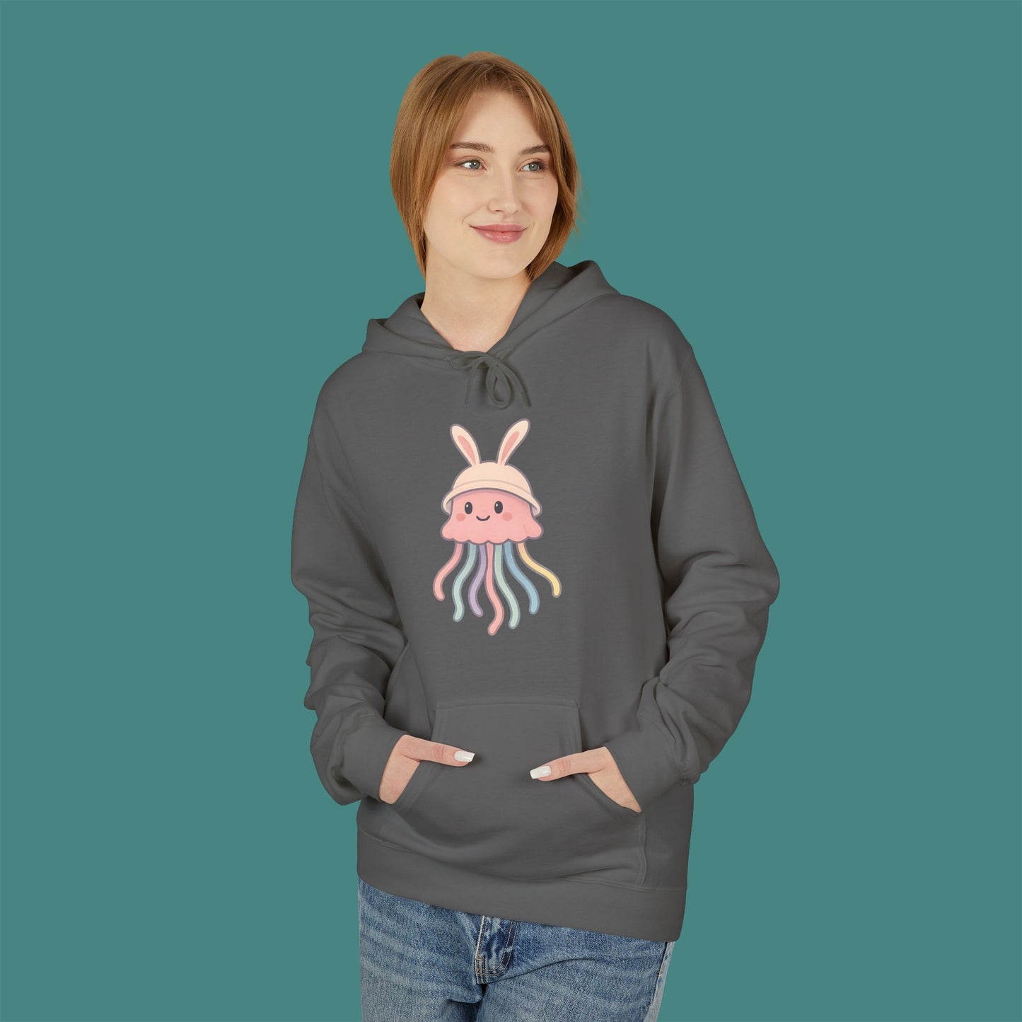 Easter Jellyfish Fleece Unisex Hoodie