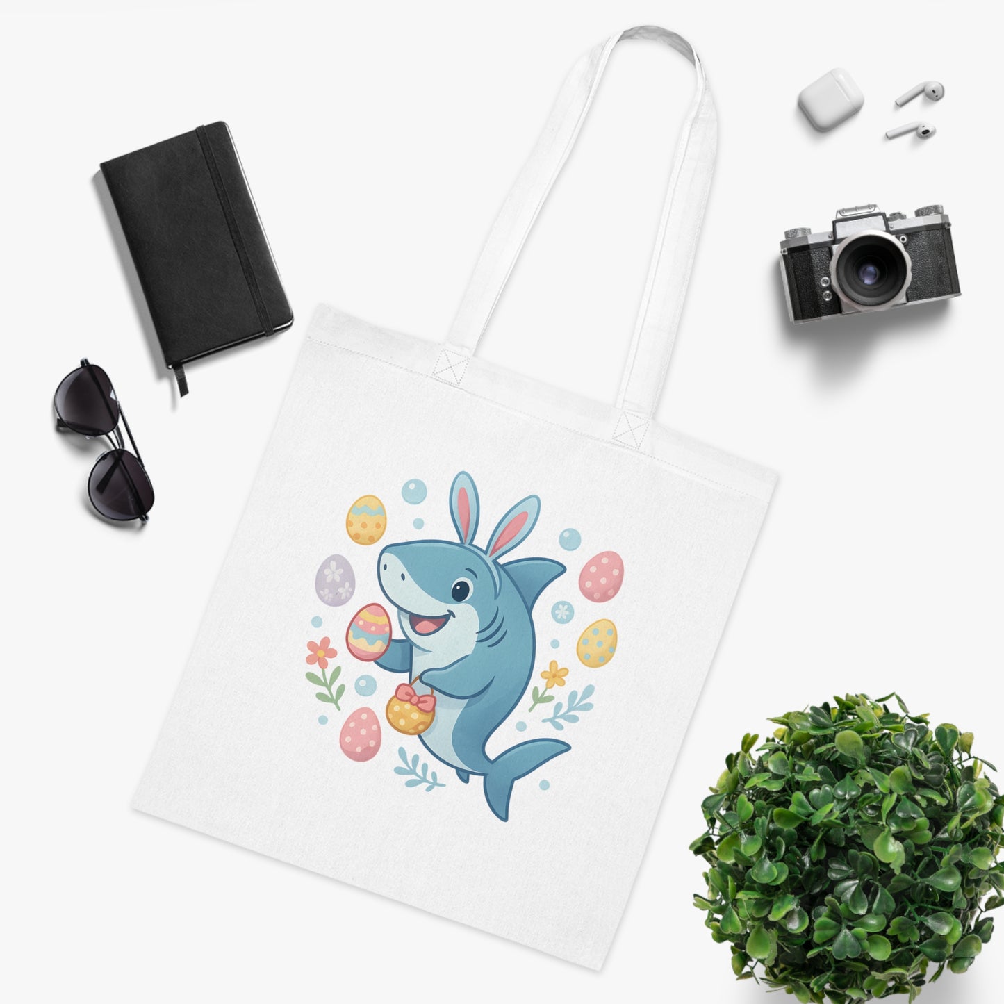 Easter Shark Tote Bag
