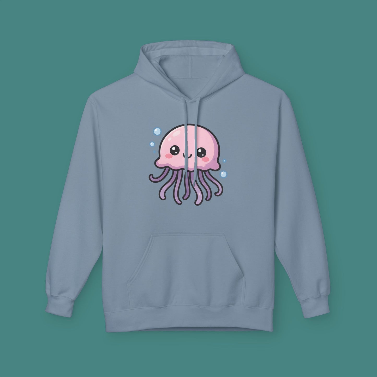 Cartoon Cute Jellyfish Fleece Unisex Hoodie