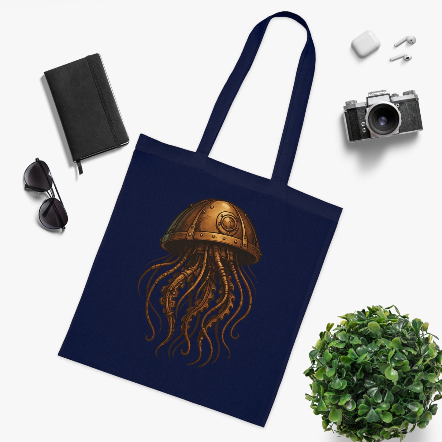Steampunk Mechanical Jellyfish Tote Bag