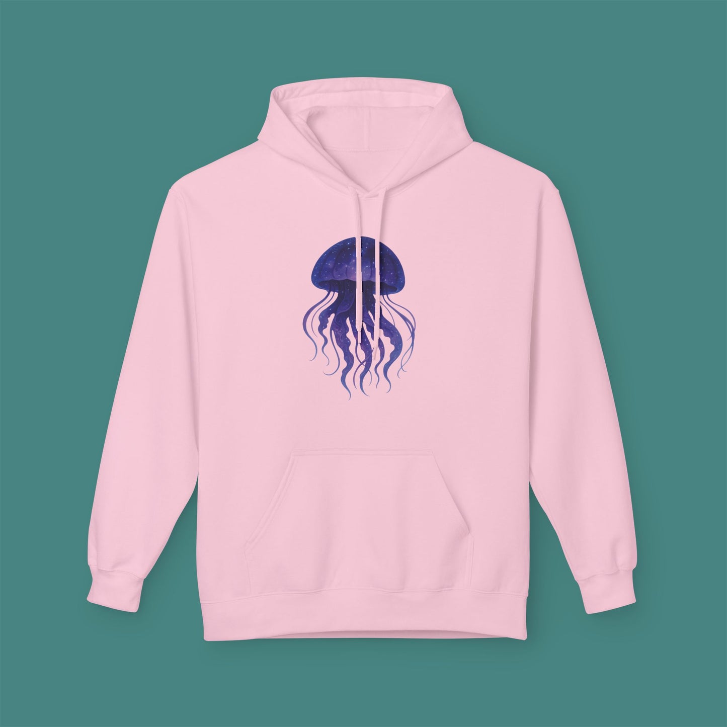 Cosmic Galaxy Jellyfish Fleece Unisex Hoodie