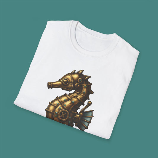 Steampunk Mechanical Seahorse Unisex T-Shirt