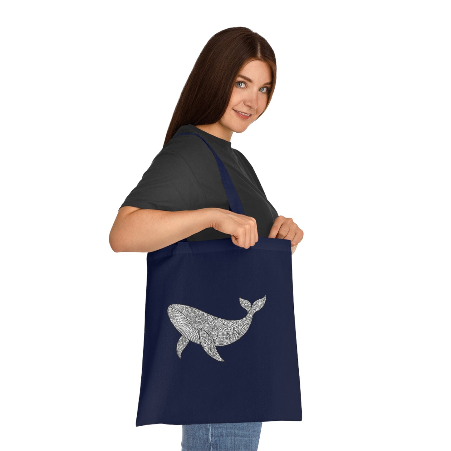 Intricate Mandala Whale Tote Bag