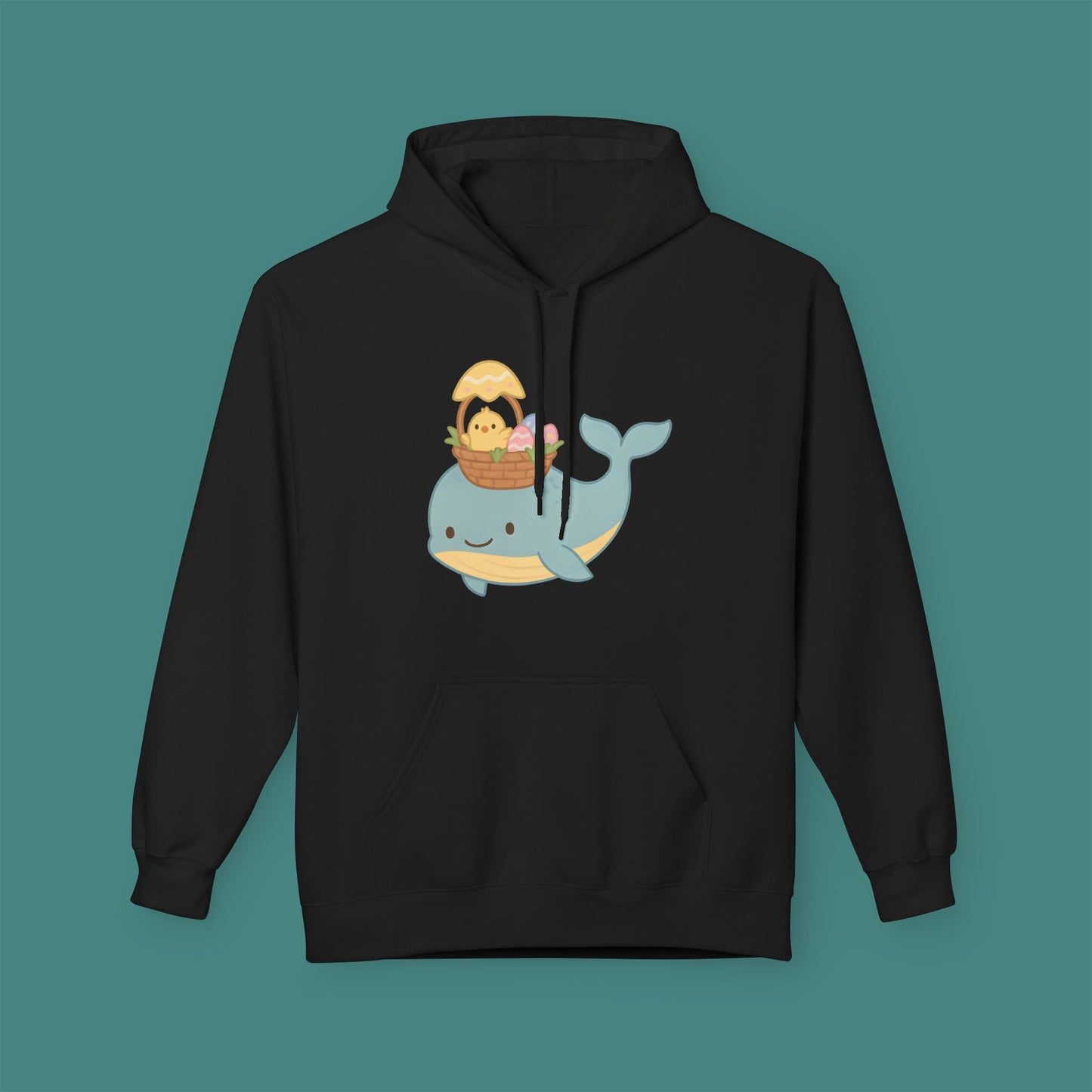 Easter Whale Fleece Unisex Hoodie