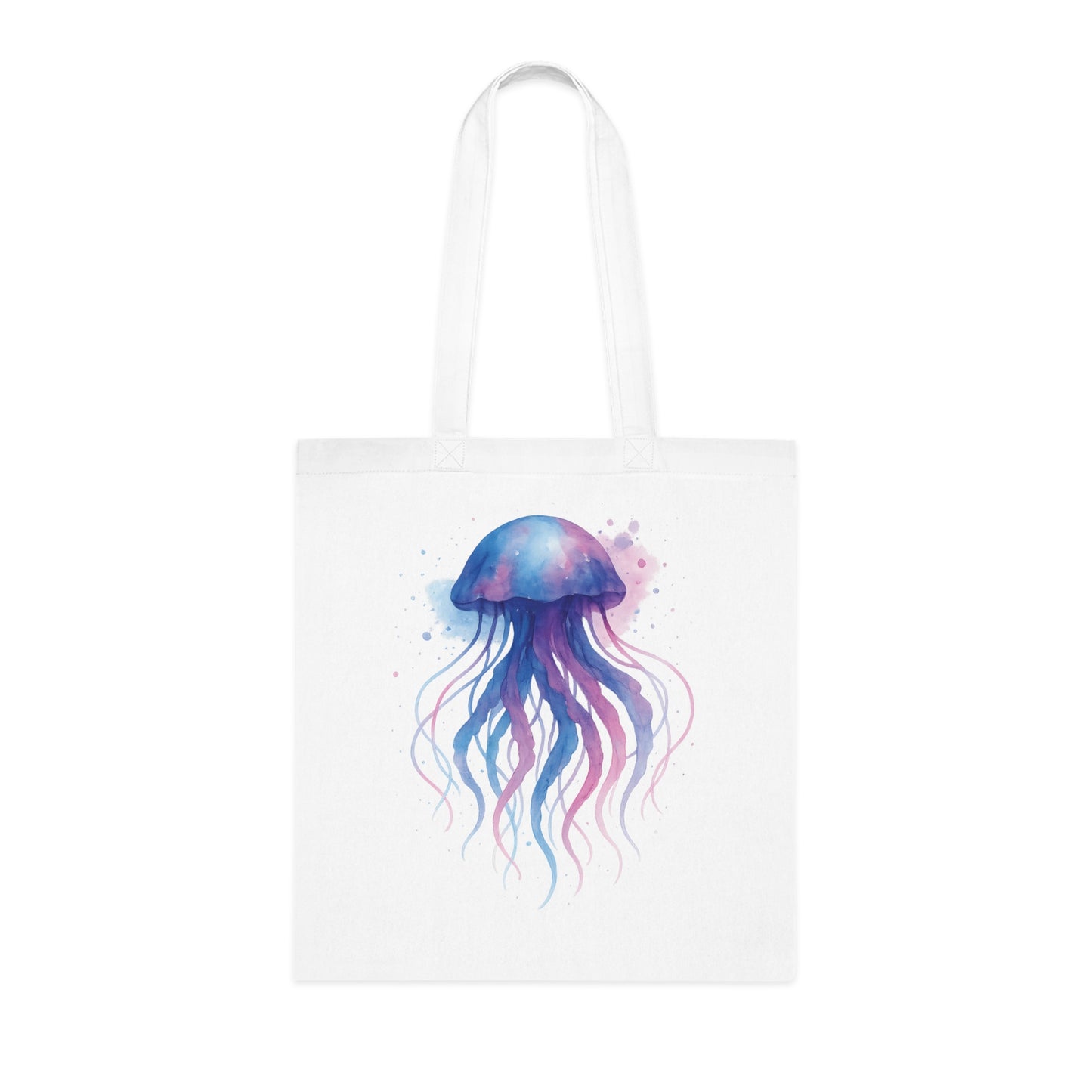 Watercolor Splash Jellyfish Tote Bag