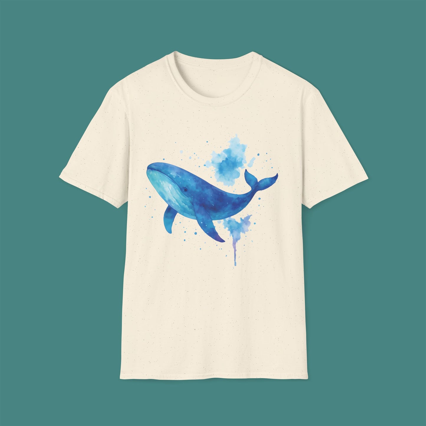 Watercolor Splash Whale Unisex T-Shirt