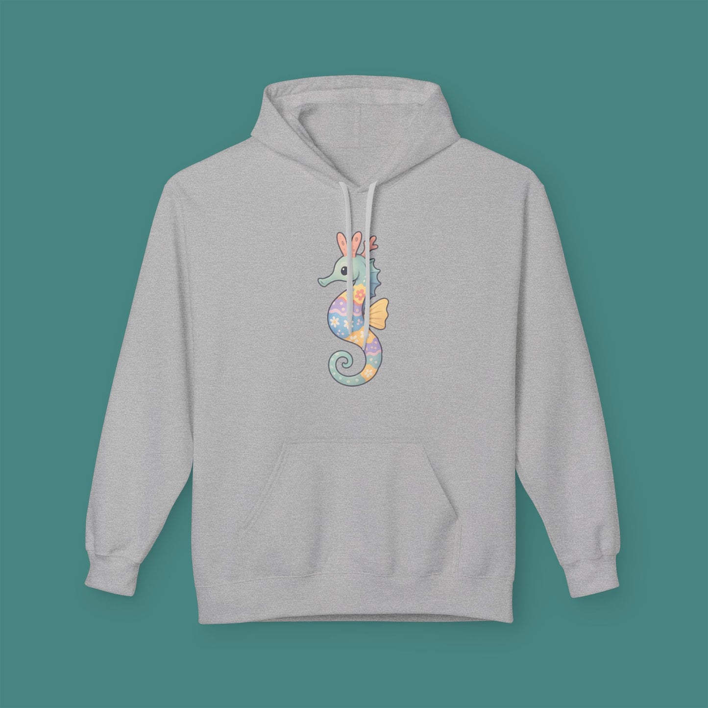 Easter Seahorse Fleece Unisex Hoodie