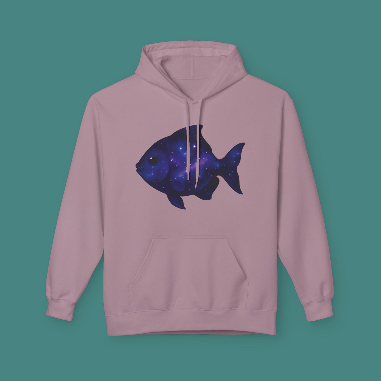 Cosmic Galaxy Fish Fleece Unisex Hoodie