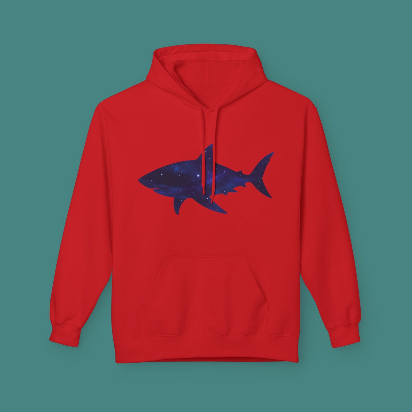 Cosmic Galaxy Shark Fleece Unisex Hoodie