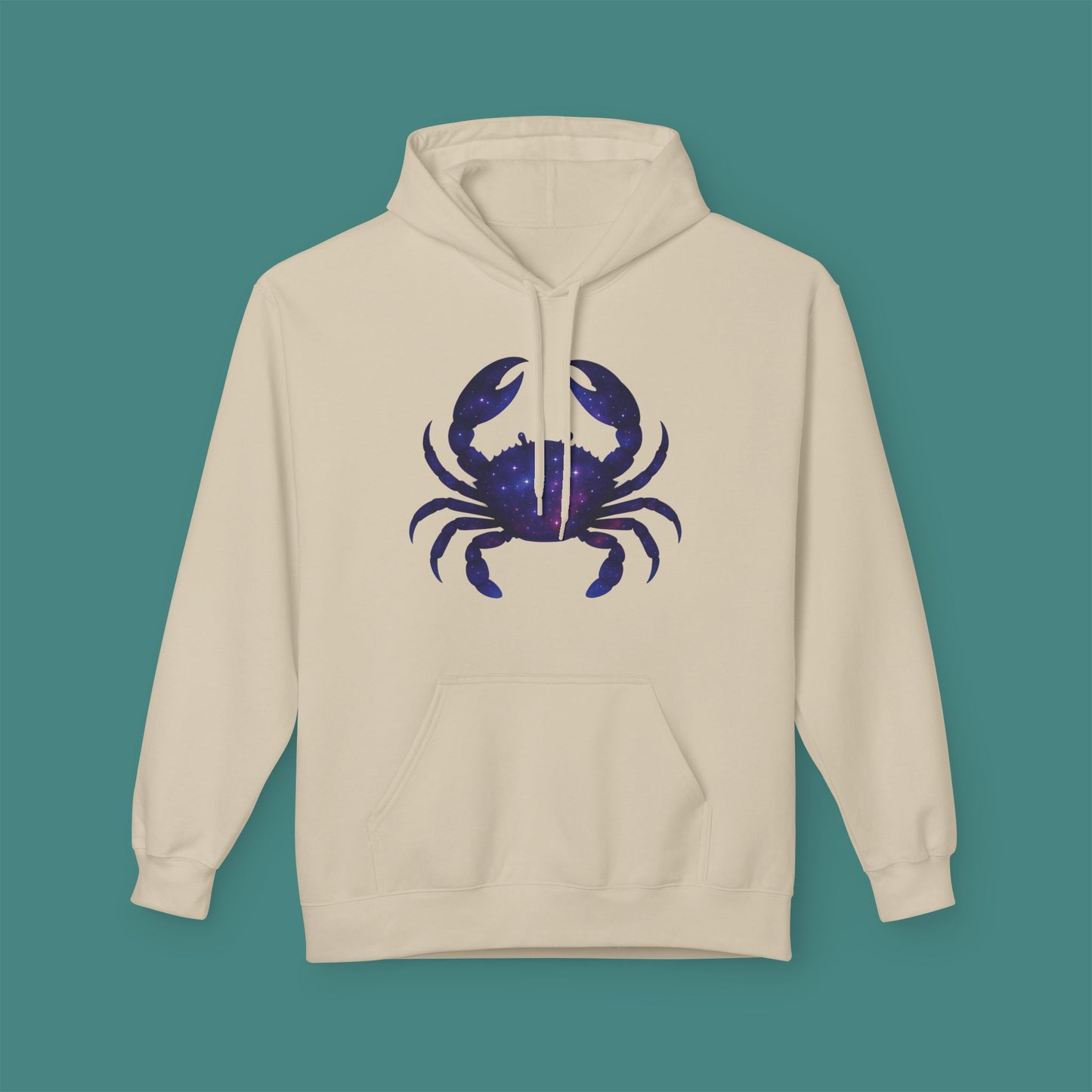 Cosmic Galaxy Crab Fleece Unisex Hoodie