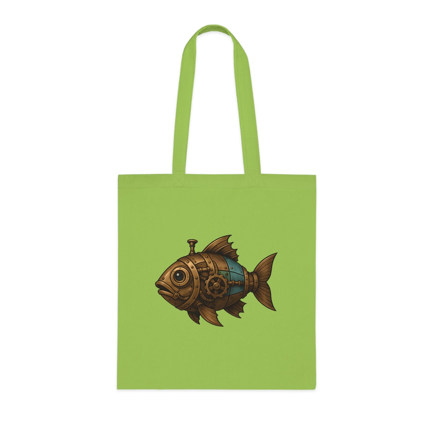 Steampunk Mechanical Fish Tote Bag