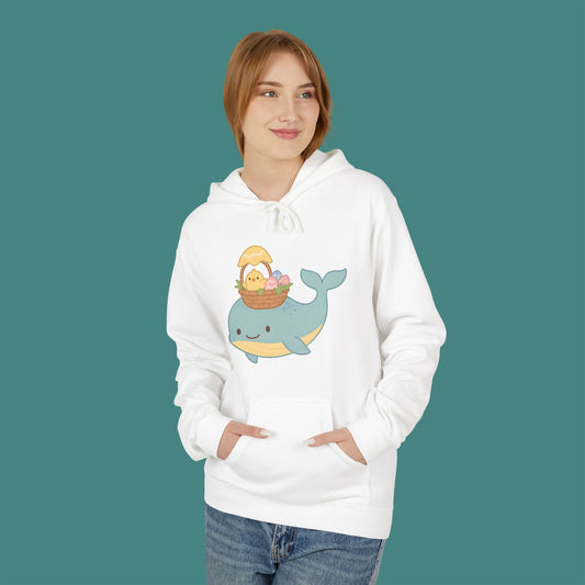 Easter Whale Fleece Unisex Hoodie