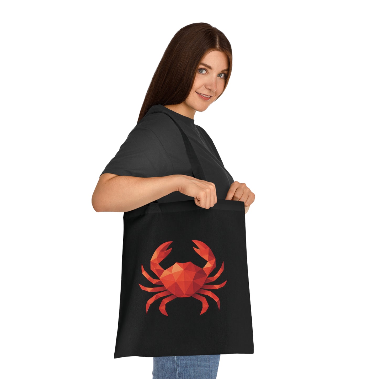 Geometric Polygon Crab Tote Bag