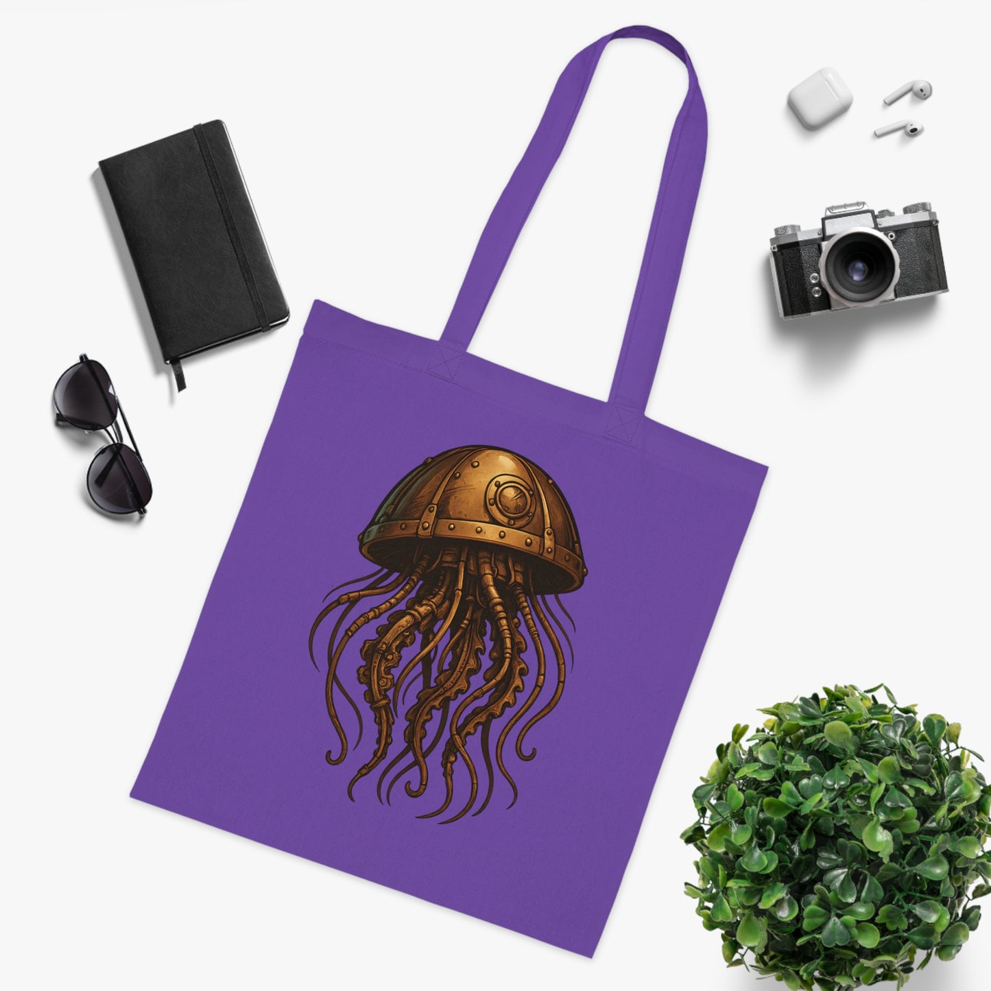 Steampunk Mechanical Jellyfish Tote Bag
