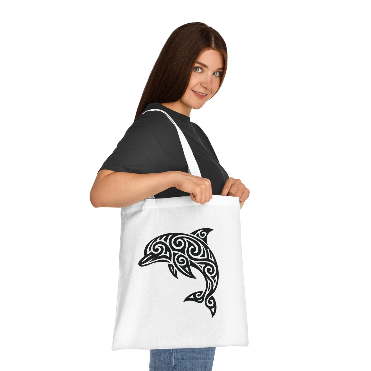 Tribal Tattoo Dolphin Tote Bag