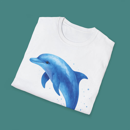 Watercolor Splash Dolphin Unisex T-Shirt
