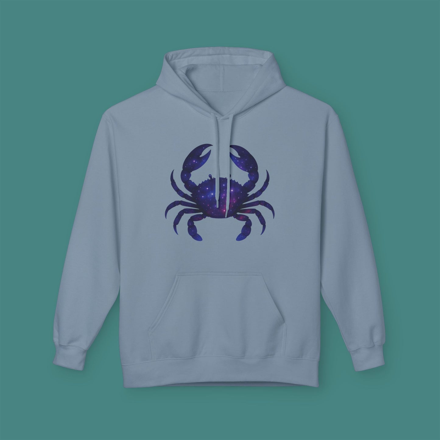 Cosmic Galaxy Crab Fleece Unisex Hoodie