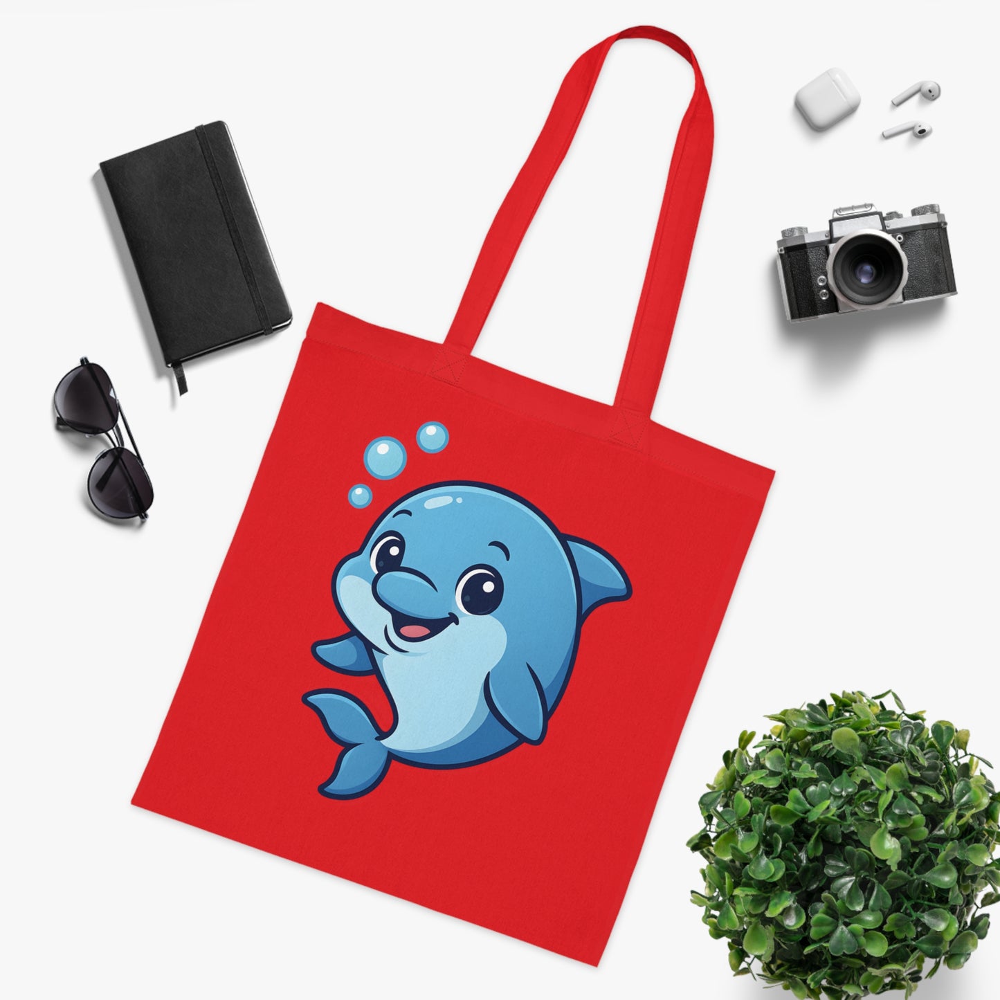 Cartoon Cute Dolphin Tote Bag