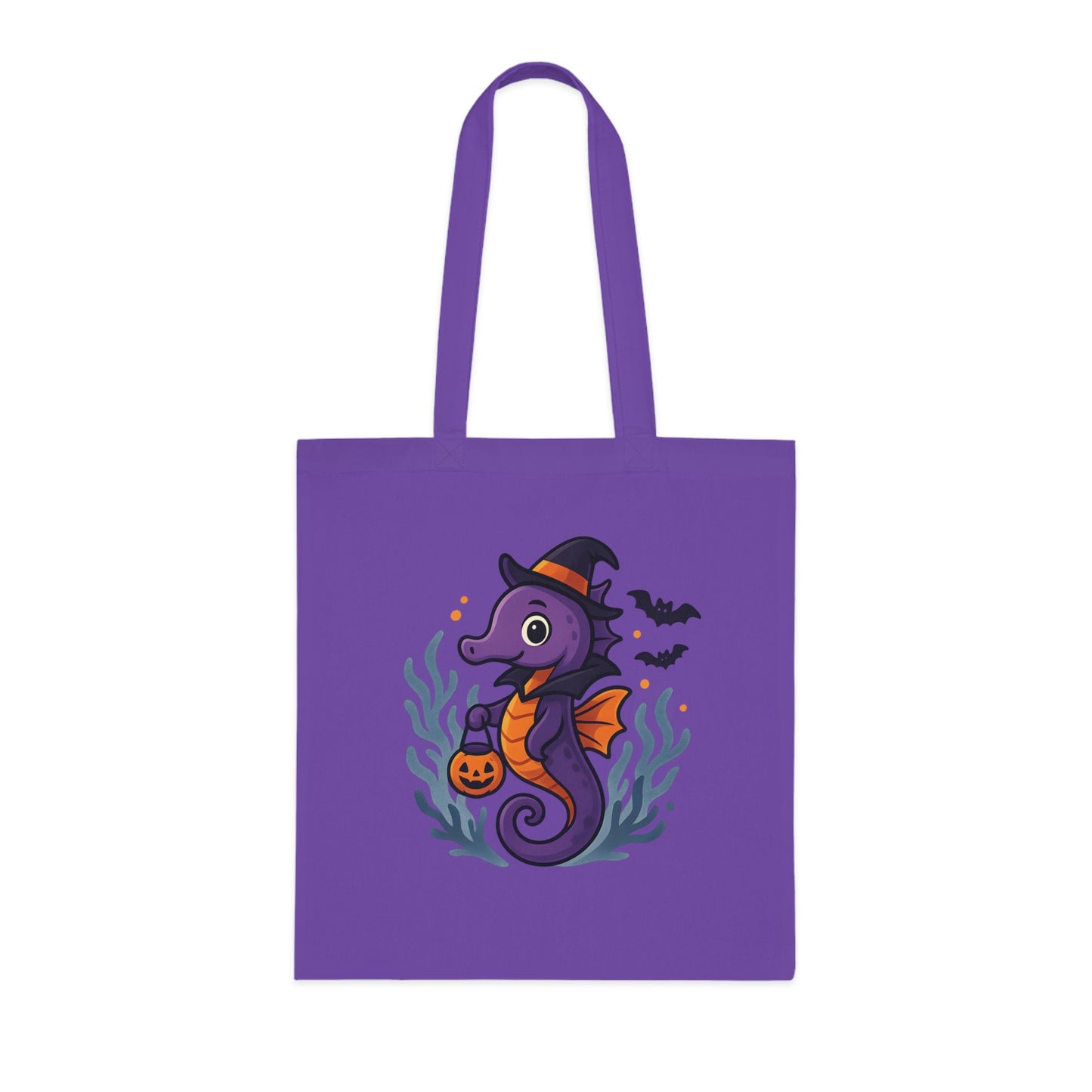 Halloween Seahorse Tote Bag
