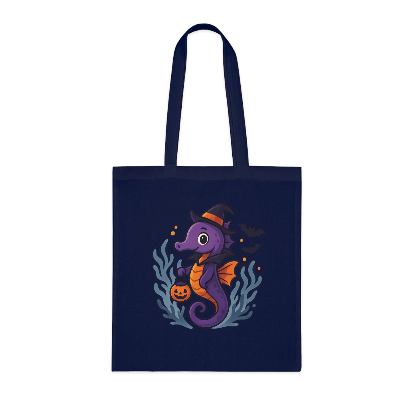 Halloween Seahorse Tote Bag
