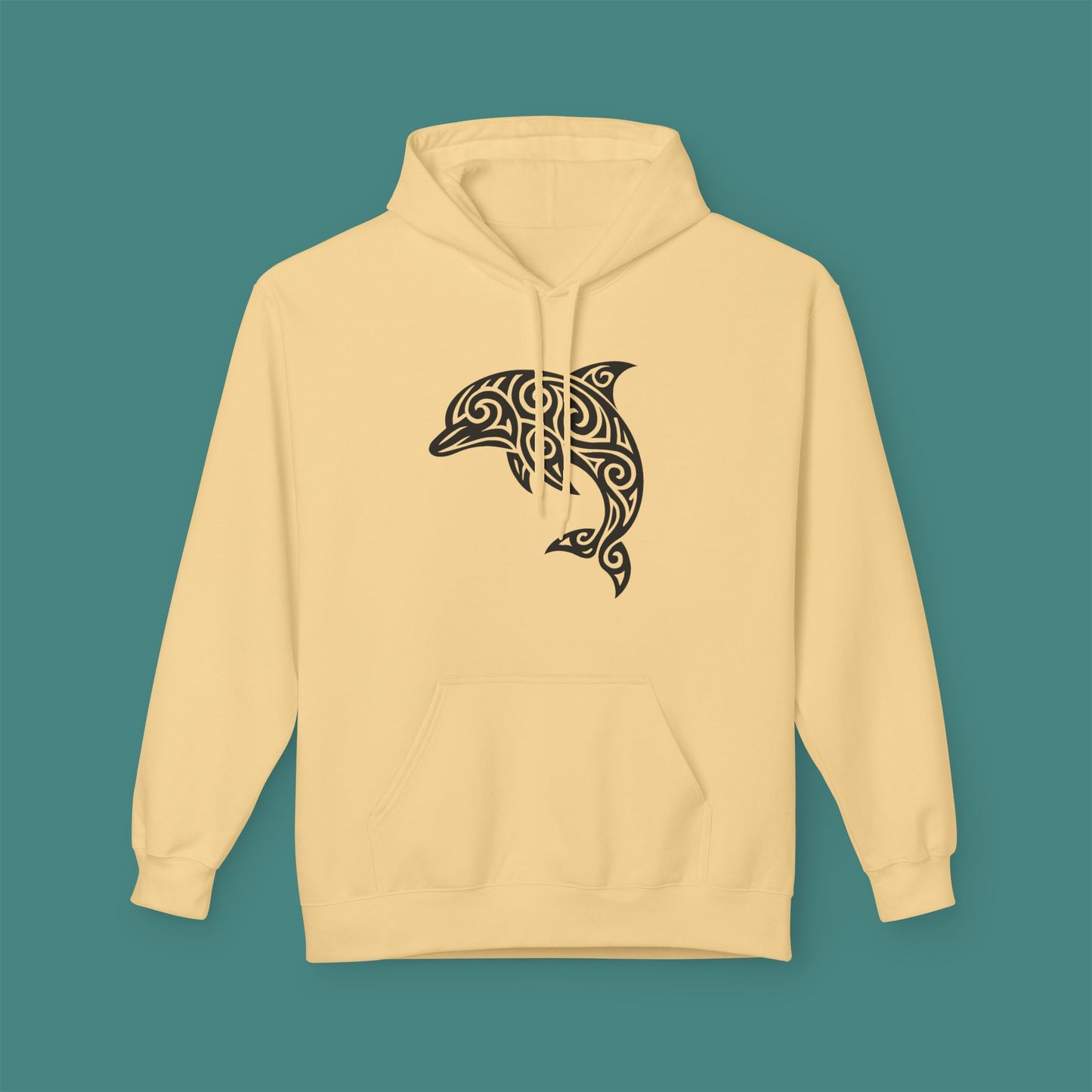 Tribal Tattoo Dolphin Fleece Unisex Hoodie