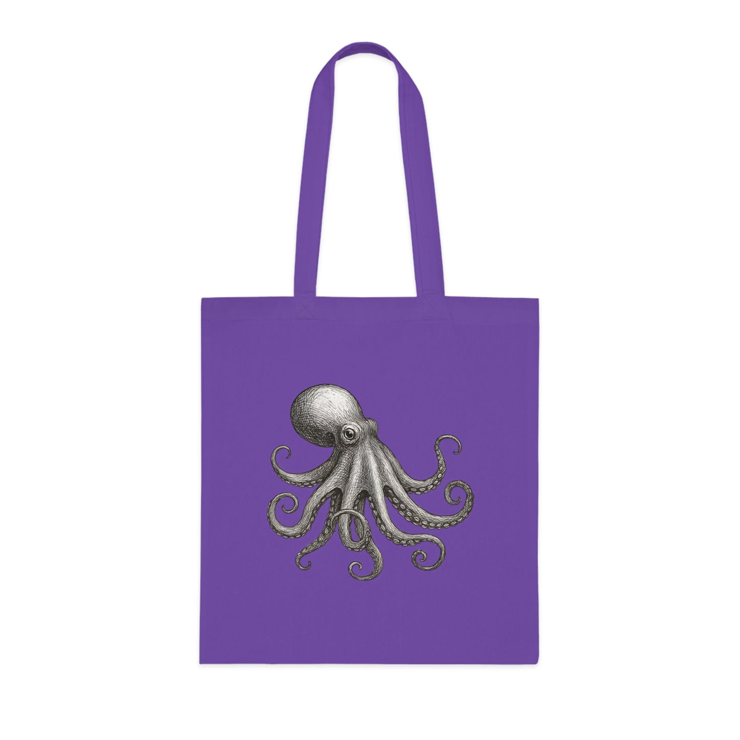 Vintage Etching Octopus Tote Bag