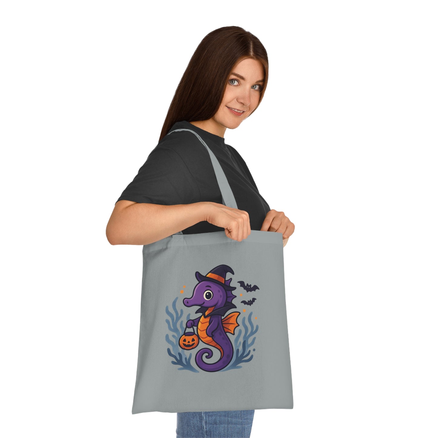 Halloween Seahorse Tote Bag