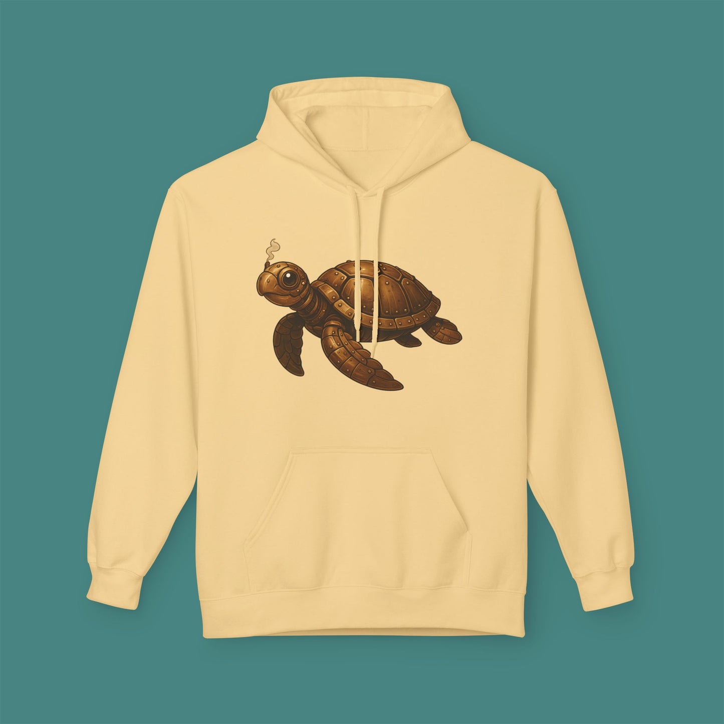 Steampunk Mechanical Turtle Fleece Unisex Hoodie