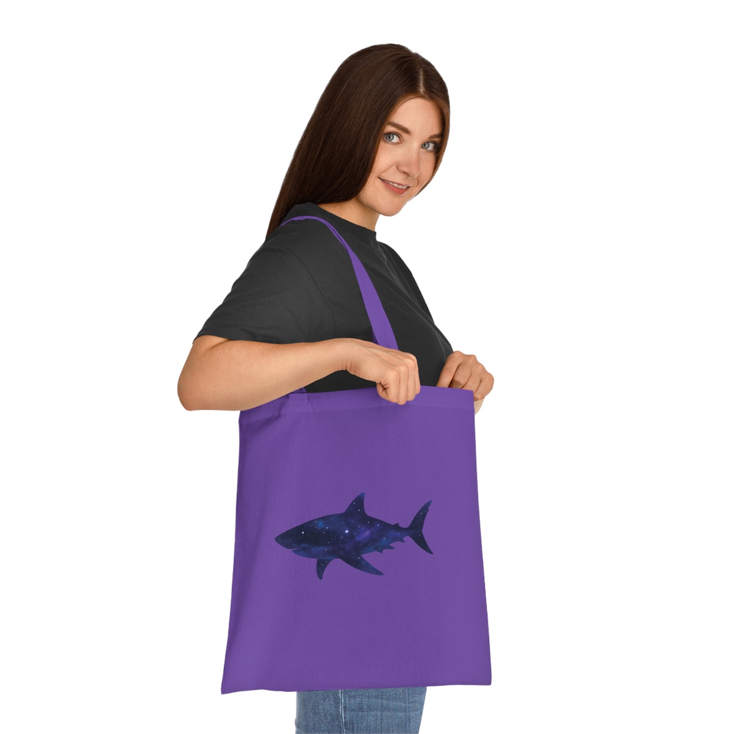 Cosmic Galaxy Shark Tote Bag