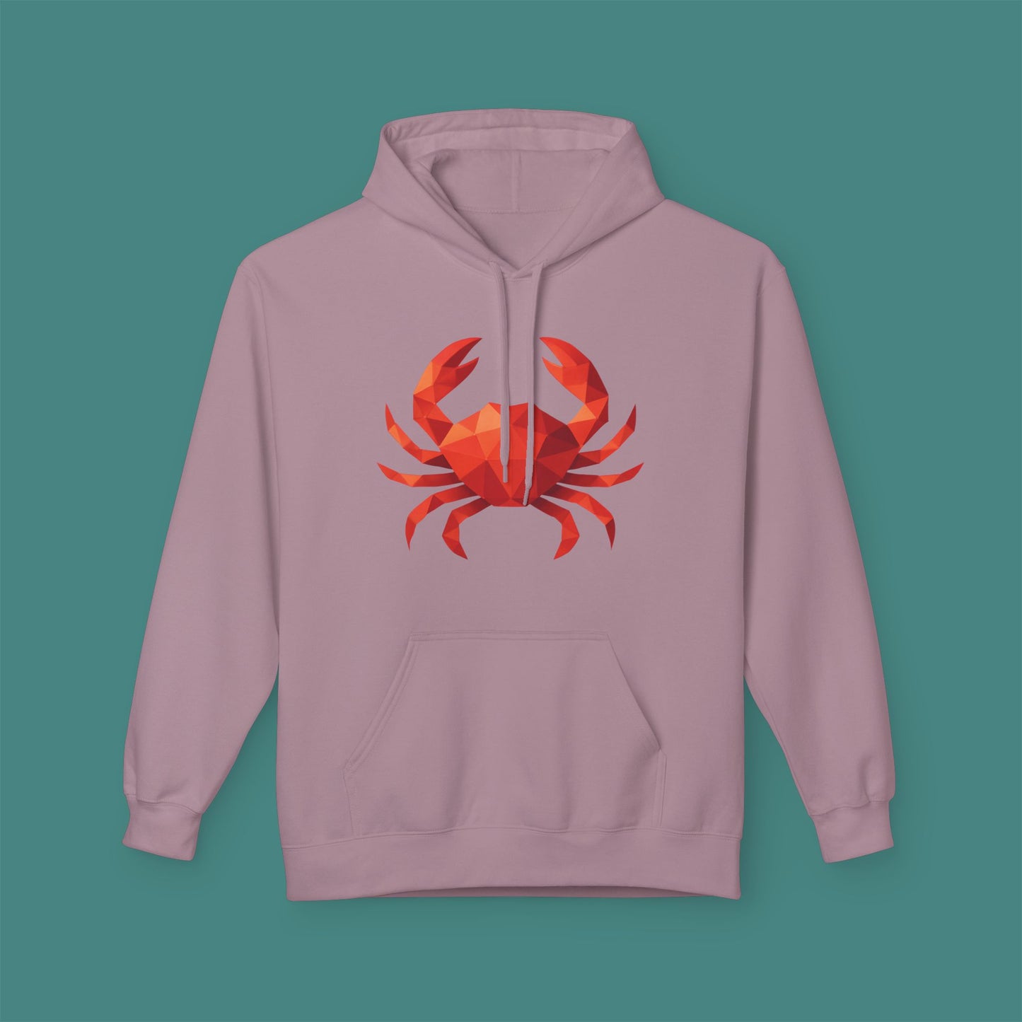 Geometric Polygon Crab Fleece Unisex Hoodie