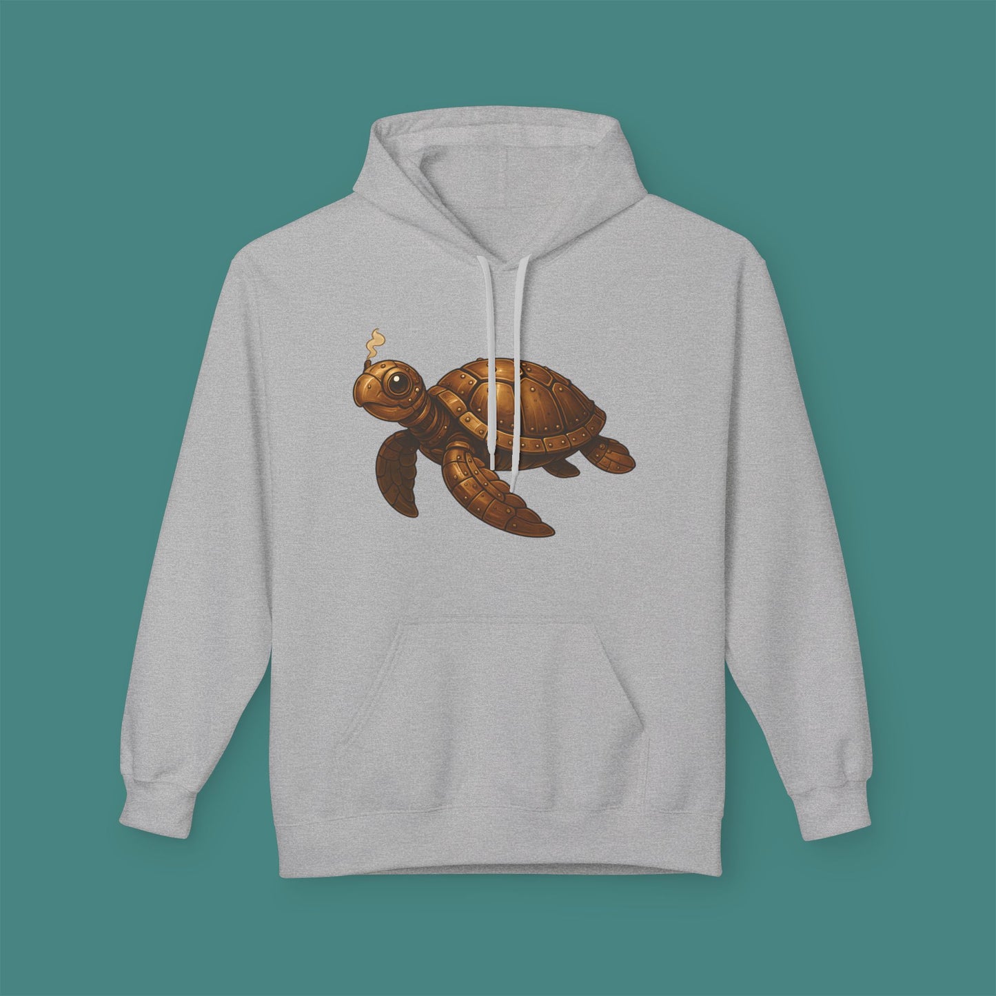 Steampunk Mechanical Turtle Fleece Unisex Hoodie