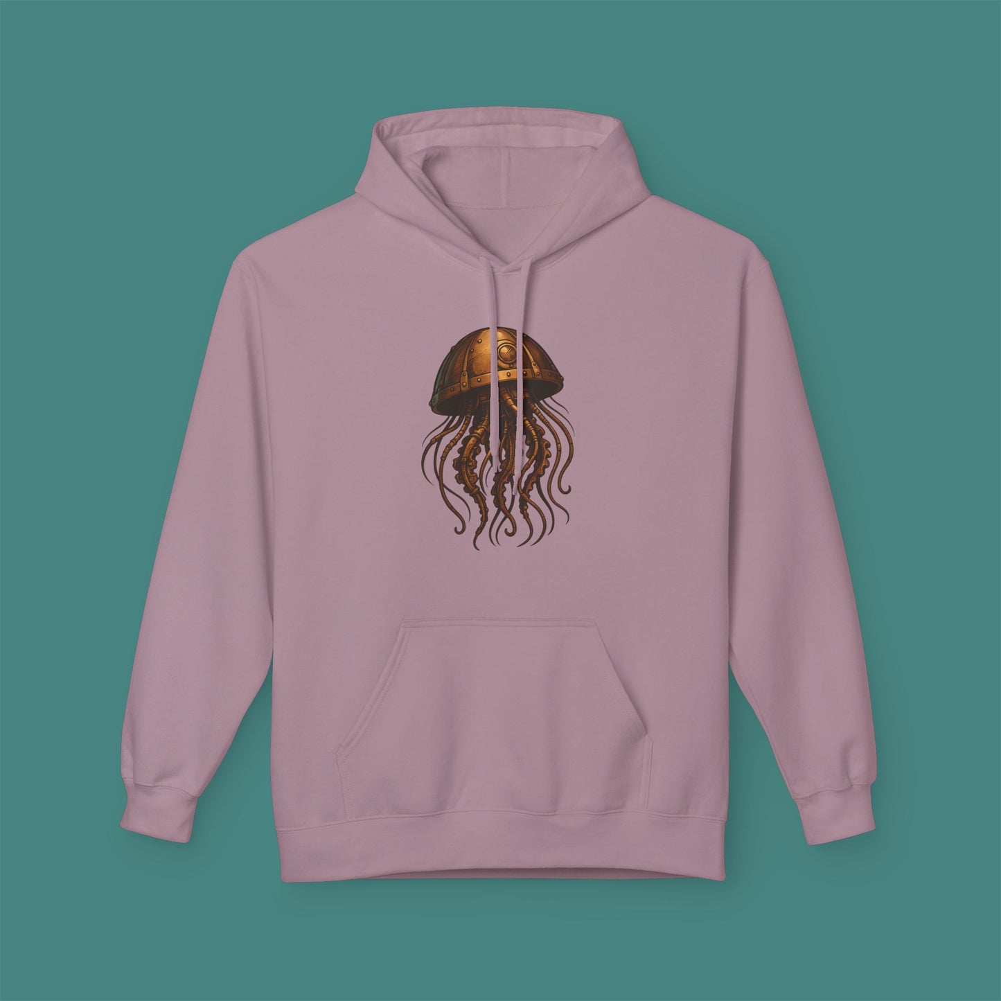 Steampunk Mechanical Jellyfish Fleece Unisex Hoodie