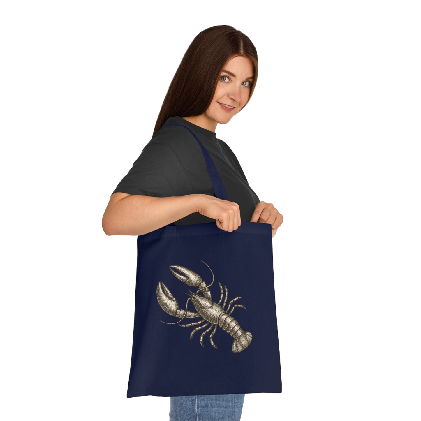 Vintage Etching Lobster Tote Bag