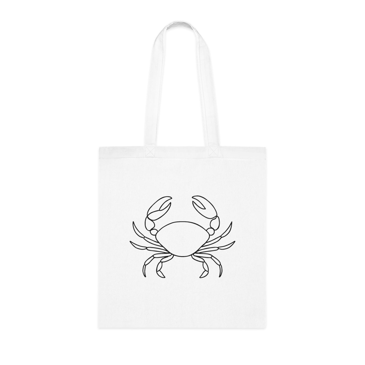 Minimalist Line Art Crab Tote Bag
