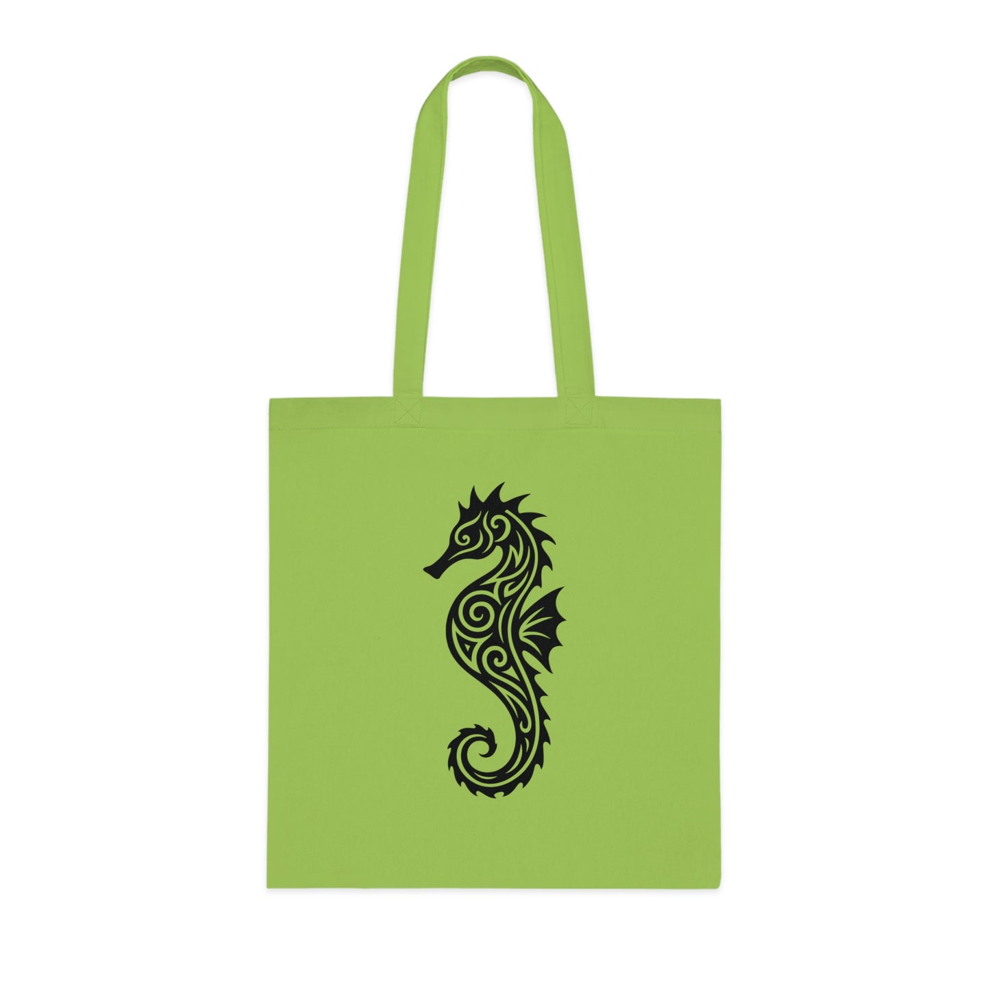 Tribal Tattoo Seahorse Tote Bag