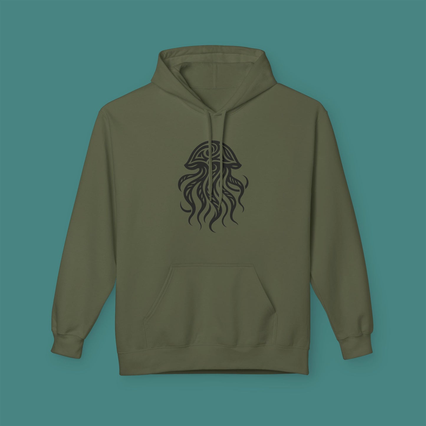 Tribal Tattoo Jellyfish Fleece Unisex Hoodie