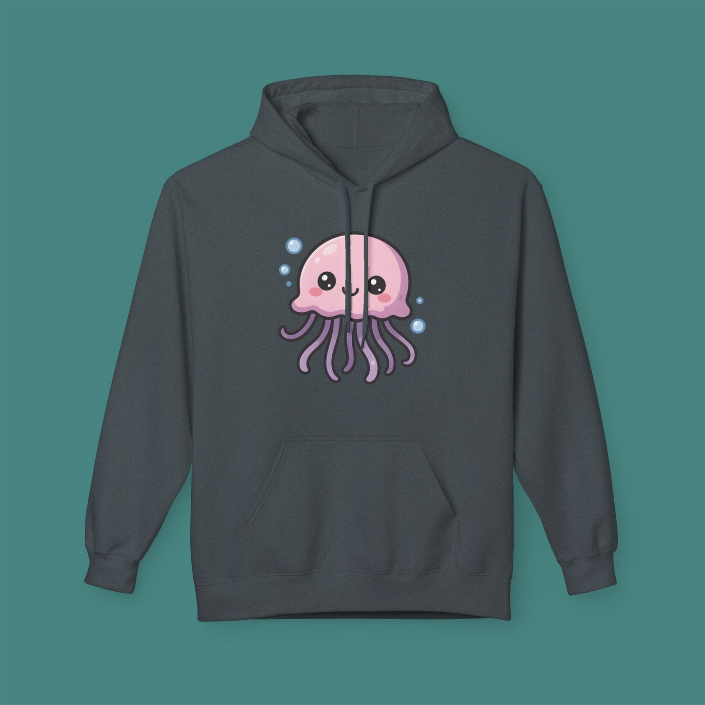 Cartoon Cute Jellyfish Fleece Unisex Hoodie