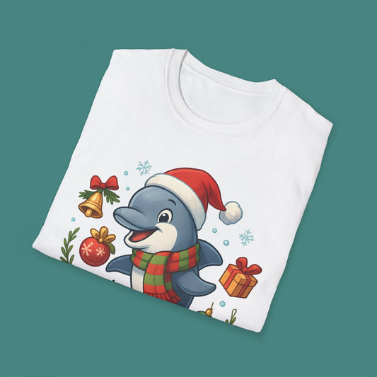 Christmas Dolphin Unisex T-Shirt