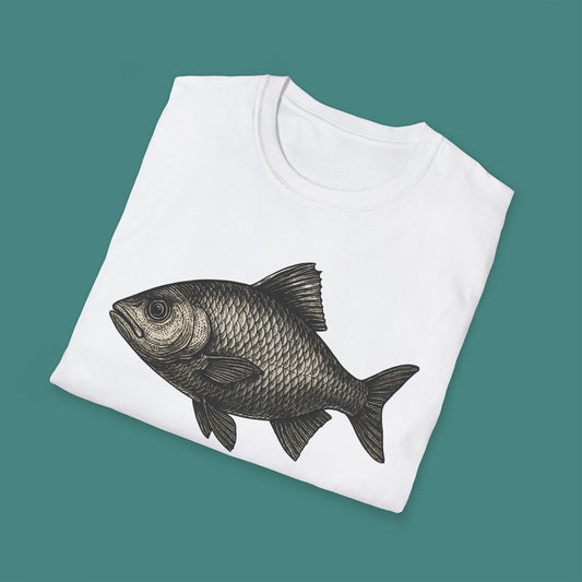 Vintage Etching Fish Unisex T-Shirt