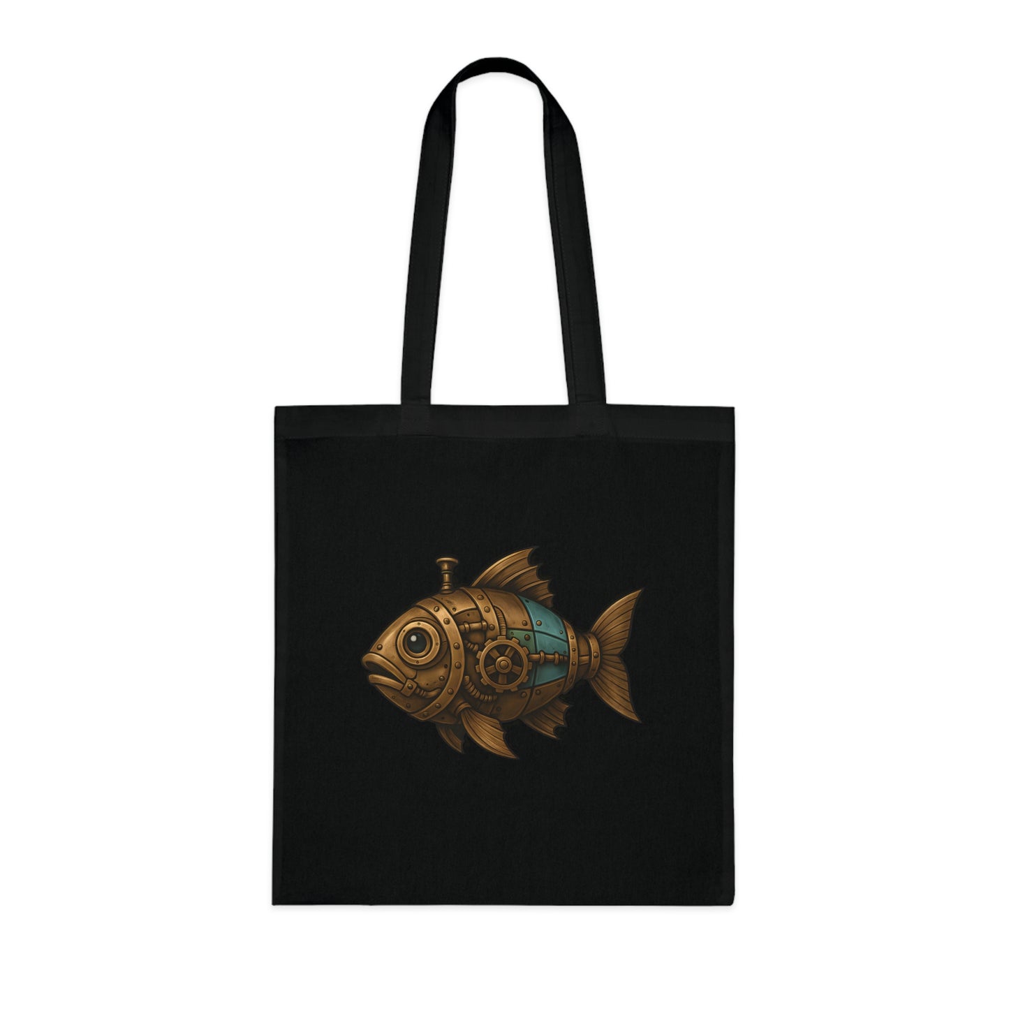 Steampunk Mechanical Fish Tote Bag