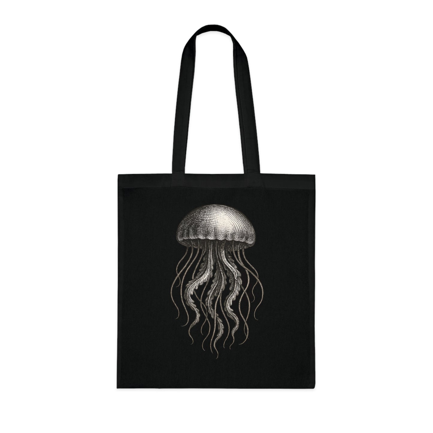 Vintage Etching Jellyfish Tote Bag