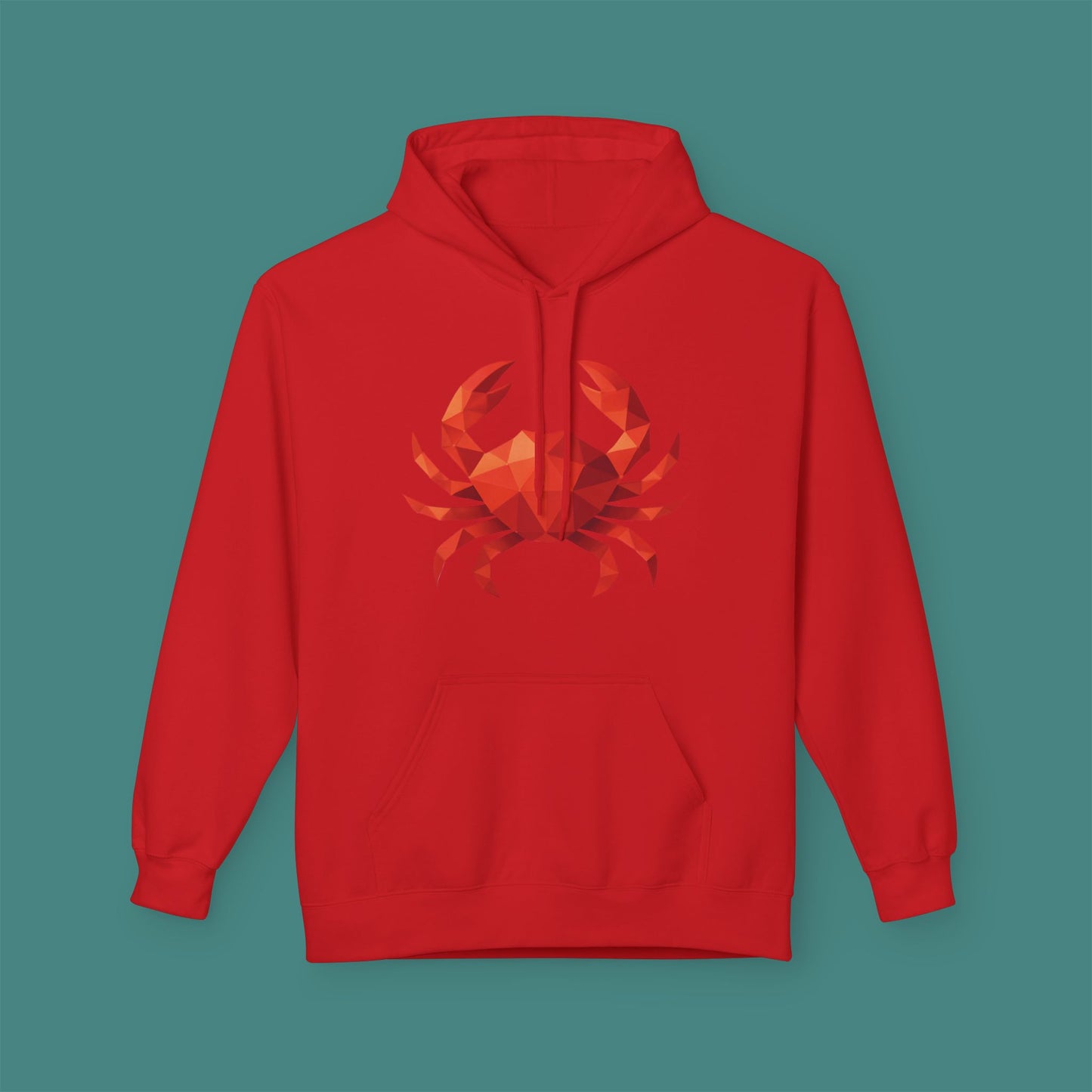 Geometric Polygon Crab Fleece Unisex Hoodie