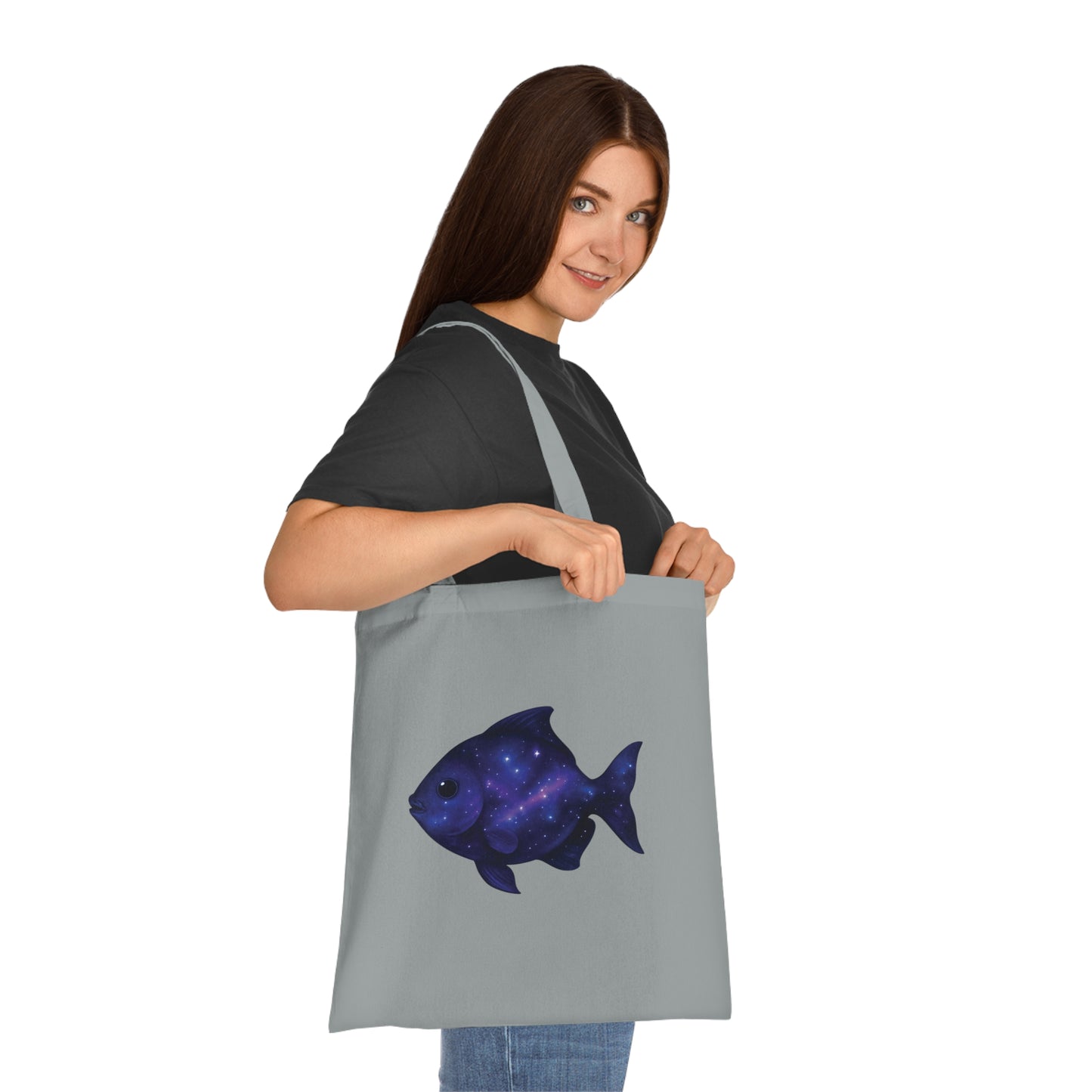 Cosmic Galaxy Fish Tote Bag