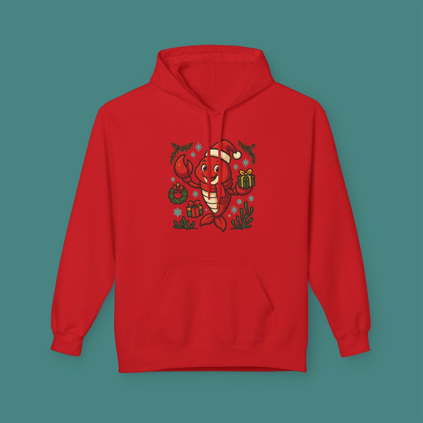 Christmas Lobster Fleece Unisex Hoodie